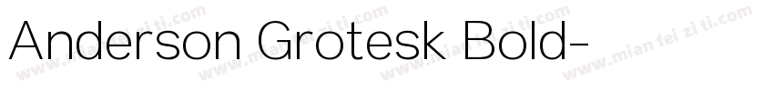 Anderson Grotesk Bold字体转换